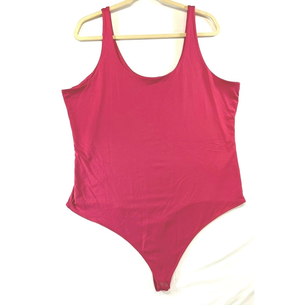 Clean Girl Abercrombie Sleek Bodysuit XXL Summer Office Siren Layering Pink - Picture 1 of 12